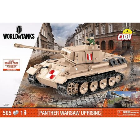 COBI 3035 non  CUỘC NỔI DẬY CỦA PANTHER WARSAW bộ đồ chơi xếp lắp ráp ghép mô hình Military Army PANTHER WARSAW UPRISING Quân Sự Bộ Đội 505 khối