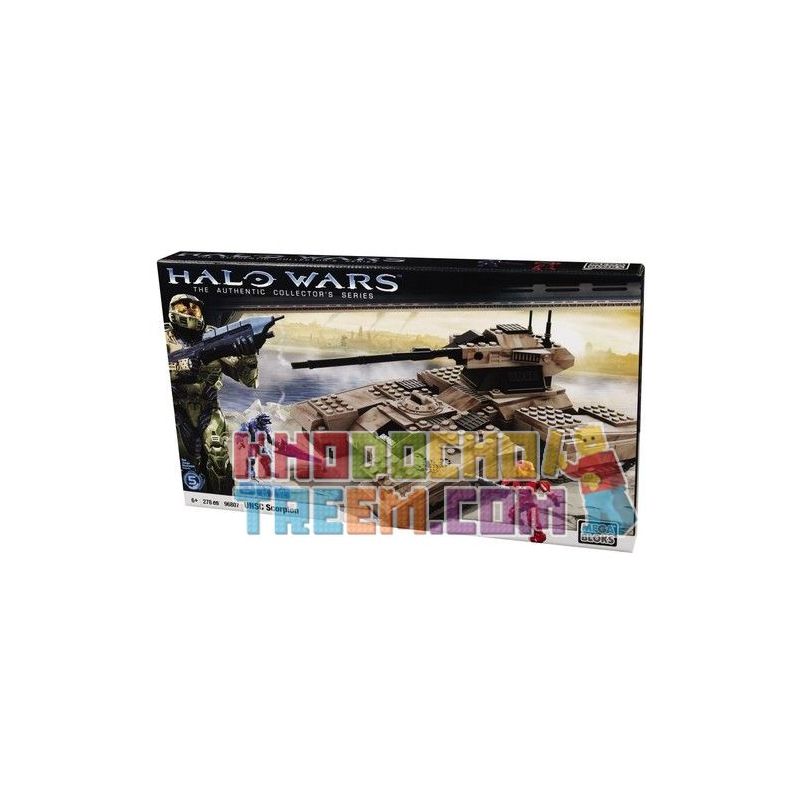 MEGA BLOKS 96807 non  BỌ CẠP UNSC bộ đồ chơi xếp lắp ráp ghép mô hình Computer Games UNSC SCORPION Trò Chơi 278 khối