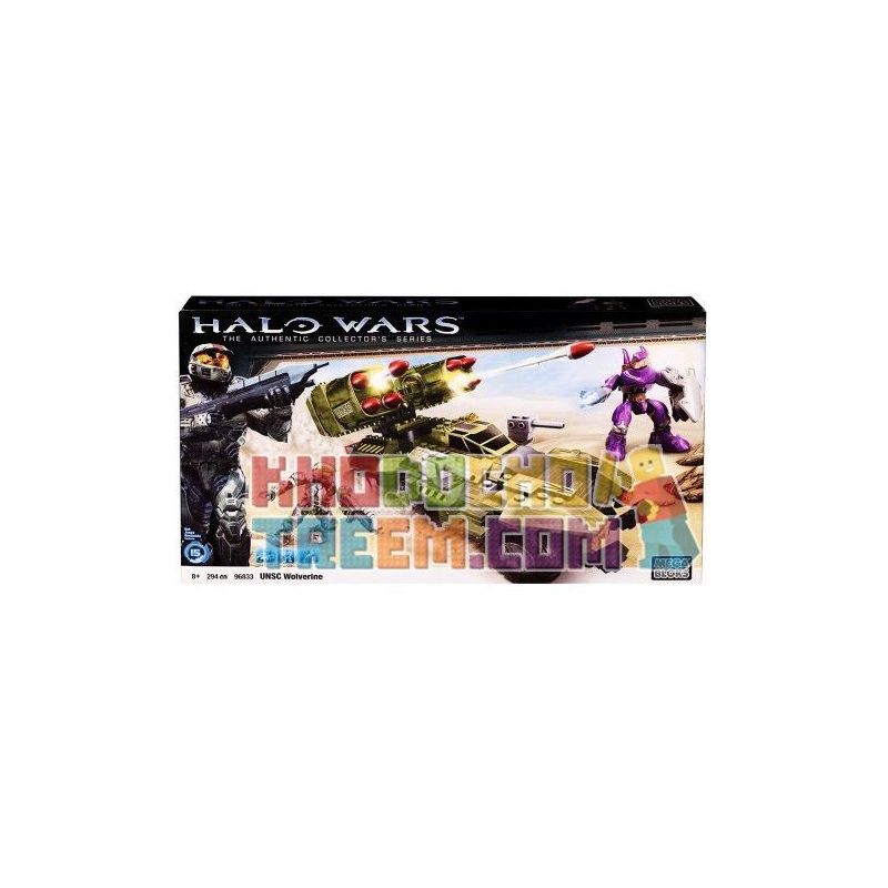 MEGA BLOKS 96833 non  UNSC WOLF. bộ đồ chơi xếp lắp ráp ghép mô hình Computer Games UNSC WOLVERINE Trò Chơi 294 khối