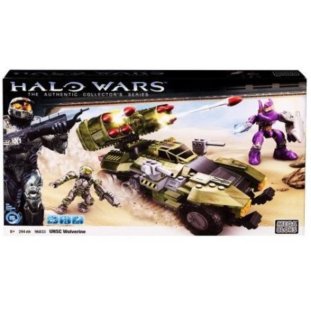 MEGA BLOKS 96833 non  UNSC WOLF. bộ đồ chơi xếp lắp ráp ghép mô hình Computer Games UNSC WOLVERINE Trò Chơi 294 khối