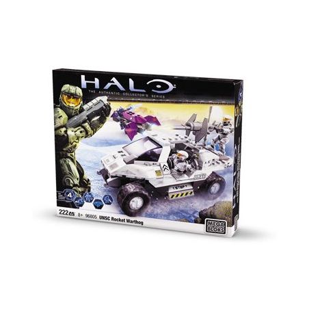 MEGA BLOKS 96805 non  TÊN LỬA VÔ DỤNG bộ đồ chơi xếp lắp ráp ghép mô hình Computer Games UNSC ROCKET WARTHOG Trò Chơi 222 khối