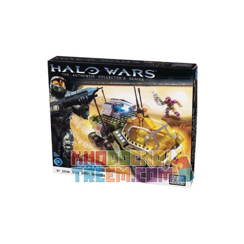 MEGA BLOKS 96818 non  UNSC ELF. bộ đồ chơi xếp lắp ráp ghép mô hình Computer Games HALO WARS UNSC GREMLIN Trò Chơi 226 khối