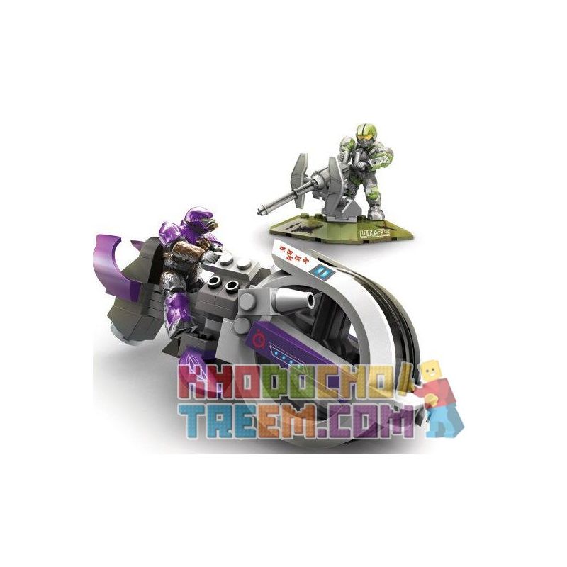 MEGA BLOKS 96845 non  STAR ALLIANCE GHOST FACE TRỰC THĂNG bộ đồ chơi xếp lắp ráp ghép mô hình Computer Games HALO WARS COVENANT BRUTE CHOPPER Trò Chơi 74 khối