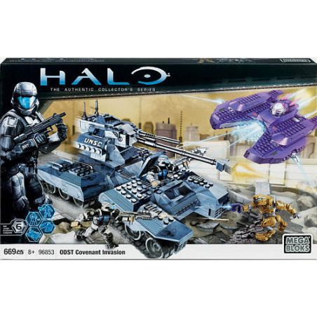 MEGA BLOKS 96853 non  CUỘC XÂM LƯỢC CỦA GIAO ƯỚC ODST bộ đồ chơi xếp lắp ráp ghép mô hình Computer Games ODST COVENANT INVASION Trò Chơi 669 khối