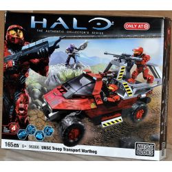 MEGA BLOKS 96866 non  NGƯỜI VẬN CHUYỂN NHÂN SỰ WARTHOG CỦA UNSC bộ đồ chơi xếp lắp ráp ghép mô hình Computer Games UNSC TROOP TRANSPORT WARTHOG Trò Chơi 165 khối