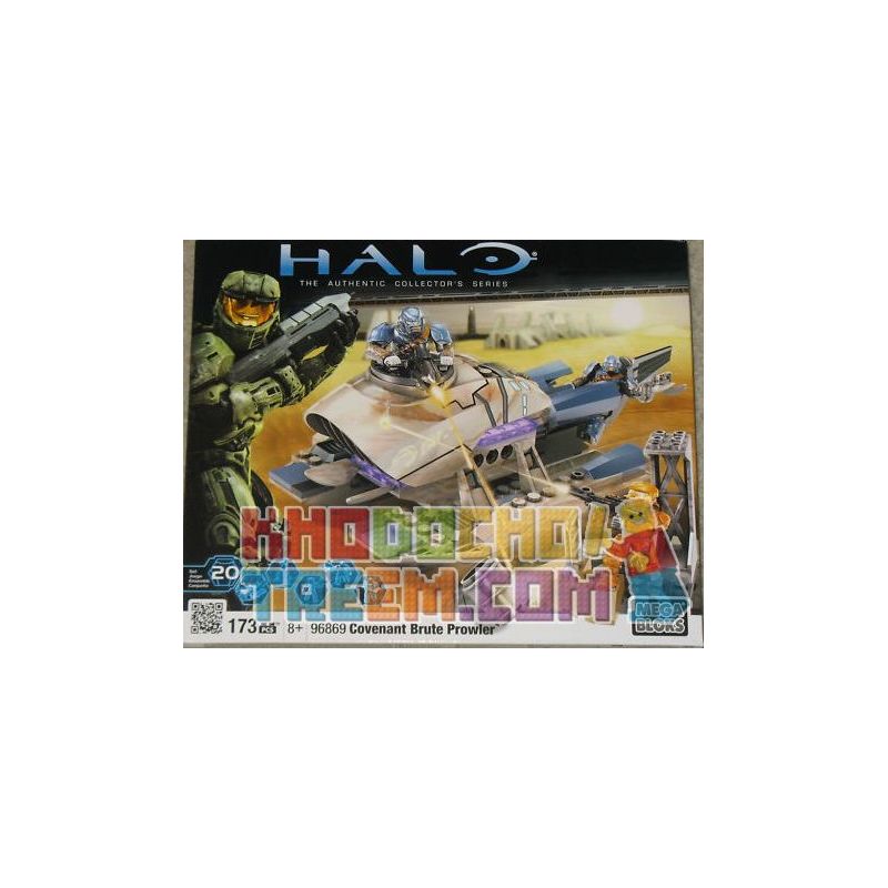 MEGA BLOKS 96869 non  THỨC ĂN MA CỦA STAR LEAGUE bộ đồ chơi xếp lắp ráp ghép mô hình Computer Games COVENANT BRUTE PROWLER Trò Chơi 173 khối