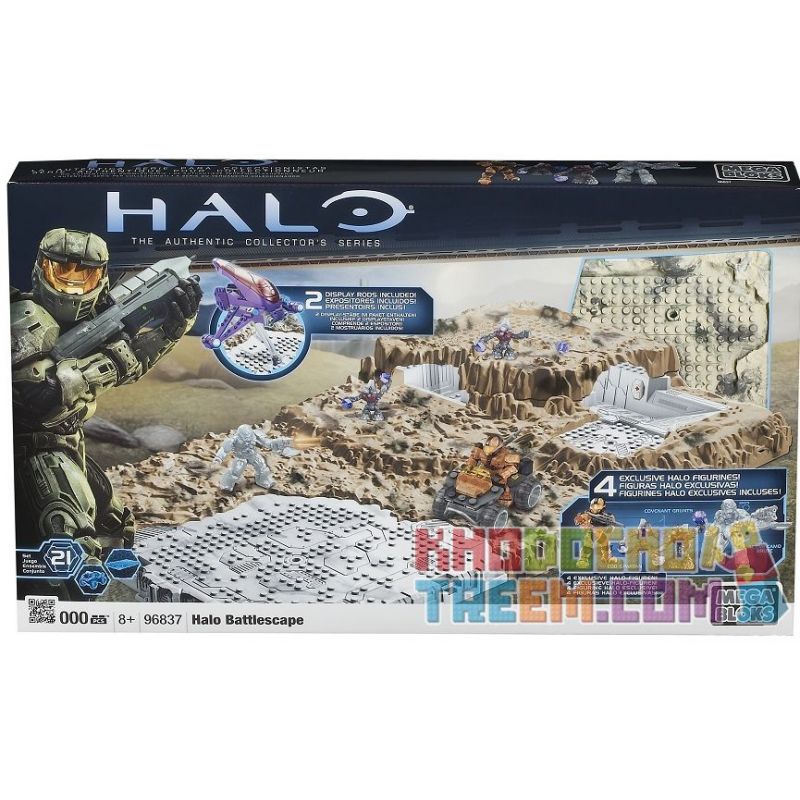 MEGA BLOKS 96837 non  DI TÍCH CHIẾN TRANH bộ đồ chơi xếp lắp ráp ghép mô hình Computer Games BATTLESCAPE Trò Chơi 80 khối