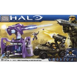 MEGA BLOKS 96923 non  UNSC ROCKET WARTHOG VS SÚNG PHÒNG KHÔNG bộ đồ chơi xếp lắp ráp ghép mô hình Computer Games UNSC ROCKETHOG VS. ANTI-AIRCRAFT GUN Trò Chơi 551 khối