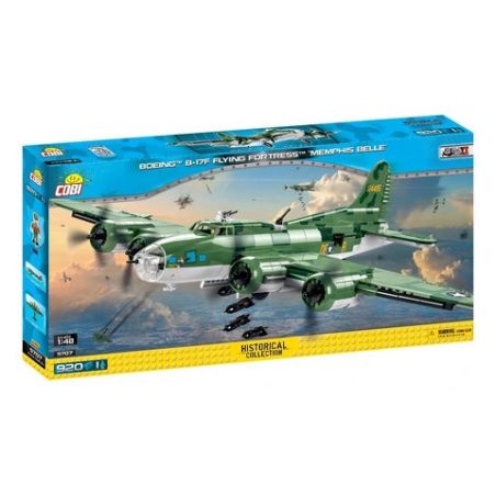 COBI 5707 non  PHÁO ĐÀI BẦU TRỜI BOEING B17 MEMPHIS BELLE bộ đồ chơi xếp lắp ráp ghép mô hình Military Army BOEING™ B-17F FLYING FORTRESS™ MEMPHIS BELLE Quân Sự Bộ Đội 920 khối