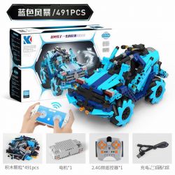 COGO 14421 non  XE Ô TÔ ĐIỀU KHIỂN TỪ XA BÁNH UNIVERSAL MECANUM 2 MẪU BLUE STORM RED MEN FOOTBALL bộ đồ chơi xếp lắp ráp ghép mô hình Mindstorms Lập Trình Khoa Học 404 khối