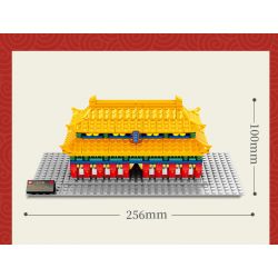 SEMBO 608002 non  HỘI TRƯỜNG HÀI HÒA TỐI CAO bộ đồ chơi xếp lắp ráp ghép mô hình Architecture PALACE BUILDING HALL OF SUPREME HARMONY Công Trình Kiến Trúc 573 khối