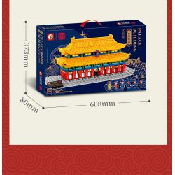 SEMBO 608002 non  HỘI TRƯỜNG HÀI HÒA TỐI CAO bộ đồ chơi xếp lắp ráp ghép mô hình Architecture PALACE BUILDING HALL OF SUPREME HARMONY Công Trình Kiến Trúc 573 khối