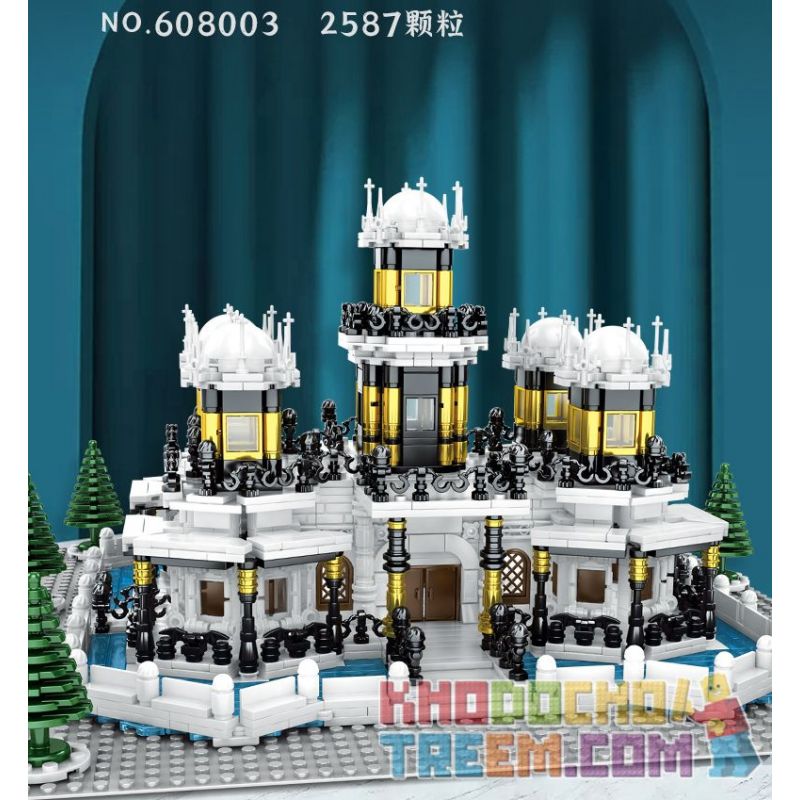 SEMBO 608003 non  CUNG ĐIỆN YANXI bộ đồ chơi xếp lắp ráp ghép mô hình Architecture PALACE BUILDING Công Trình Kiến Trúc 2587 khối