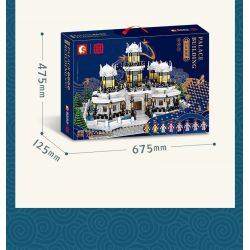 SEMBO 608003 non  CUNG ĐIỆN YANXI bộ đồ chơi xếp lắp ráp ghép mô hình Architecture PALACE BUILDING Công Trình Kiến Trúc 2587 khối