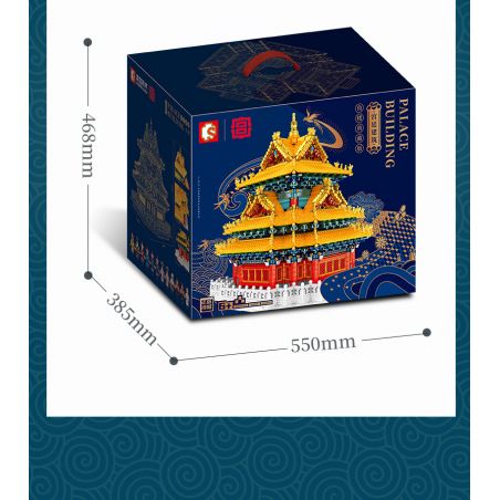 SEMBO 201095 non  PHIÊN BẢN CỦA NGƯỜI SƯU TẬP THÁP GÓC bộ đồ chơi xếp lắp ráp ghép mô hình Architecture PALACE BUILDING Công Trình Kiến Trúc 8245 khối