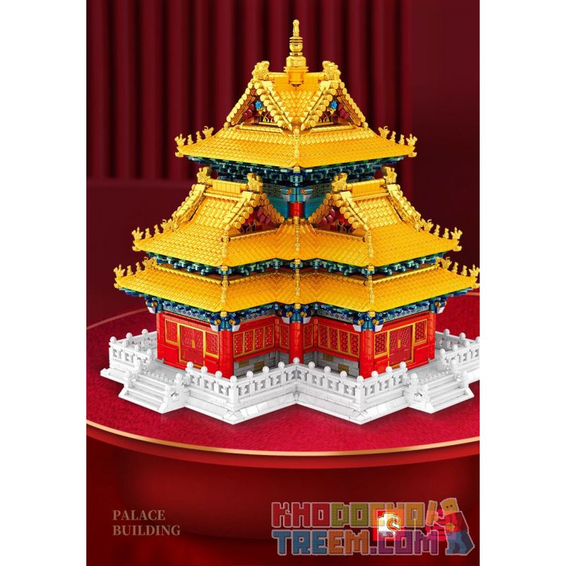 SEMBO 201095 non  PHIÊN BẢN CỦA NGƯỜI SƯU TẬP THÁP GÓC bộ đồ chơi xếp lắp ráp ghép mô hình Architecture PALACE BUILDING Công Trình Kiến Trúc 8245 khối