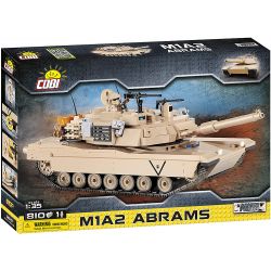 COBI 2619 non  XE TĂNG M1A2 ABRAMS bộ đồ chơi xếp lắp ráp ghép mô hình Military Army Quân Sự Bộ Đội 810 khối