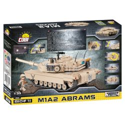 COBI 2619 non  XE TĂNG M1A2 ABRAMS bộ đồ chơi xếp lắp ráp ghép mô hình Military Army Quân Sự Bộ Đội 810 khối