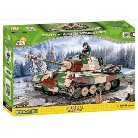 COBI 2540 2539 non  XE TĂNG SỐ 6 LOẠI B bộ đồ chơi xếp lắp ráp ghép mô hình Military Army PANZERKAMPFWAGEN VI AUSF. B KÖNIGSTIGER Quân Sự Bộ Đội 1000 khối