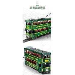 MouldKing KB120 Mould King KB120 non  HỒNG KÔNG TRÂM bộ đồ chơi xếp lắp ráp ghép mô hình Creator HONG KONGTRAMWAYS Sáng Tạo 2528 khối