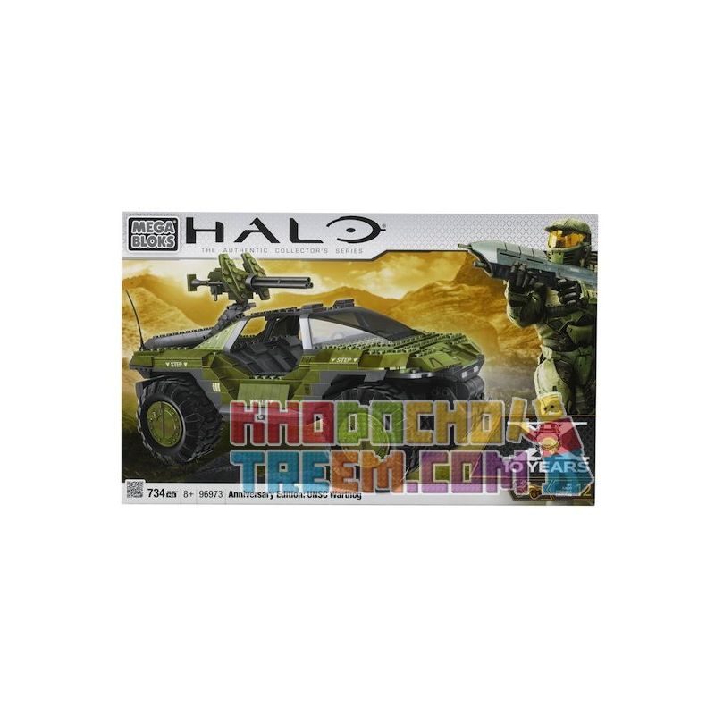 MEGA BLOKS 96973 non  UNSC. bộ đồ chơi xếp lắp ráp ghép mô hình Computer Games ANNIVERSARY EDITION UNSC WARTHOG Trò Chơi 734 khối