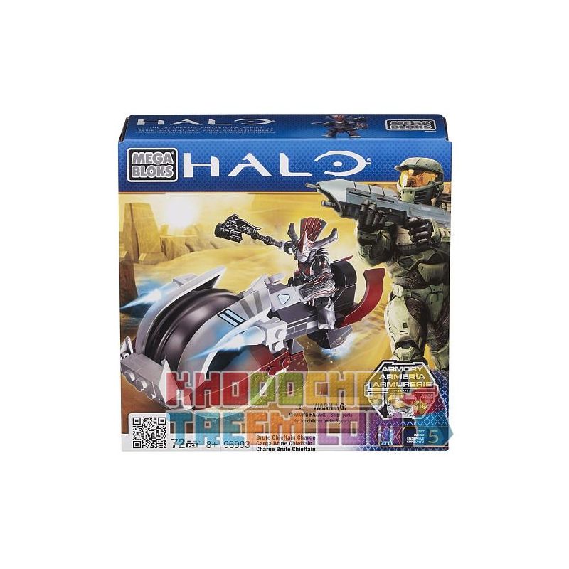 MEGA BLOKS 96993 non  LÃI SUẤT THỰC PHẨM MHOST bộ đồ chơi xếp lắp ráp ghép mô hình Computer Games BRUTE CHIEFTAIN CHARGE Trò Chơi 72 khối