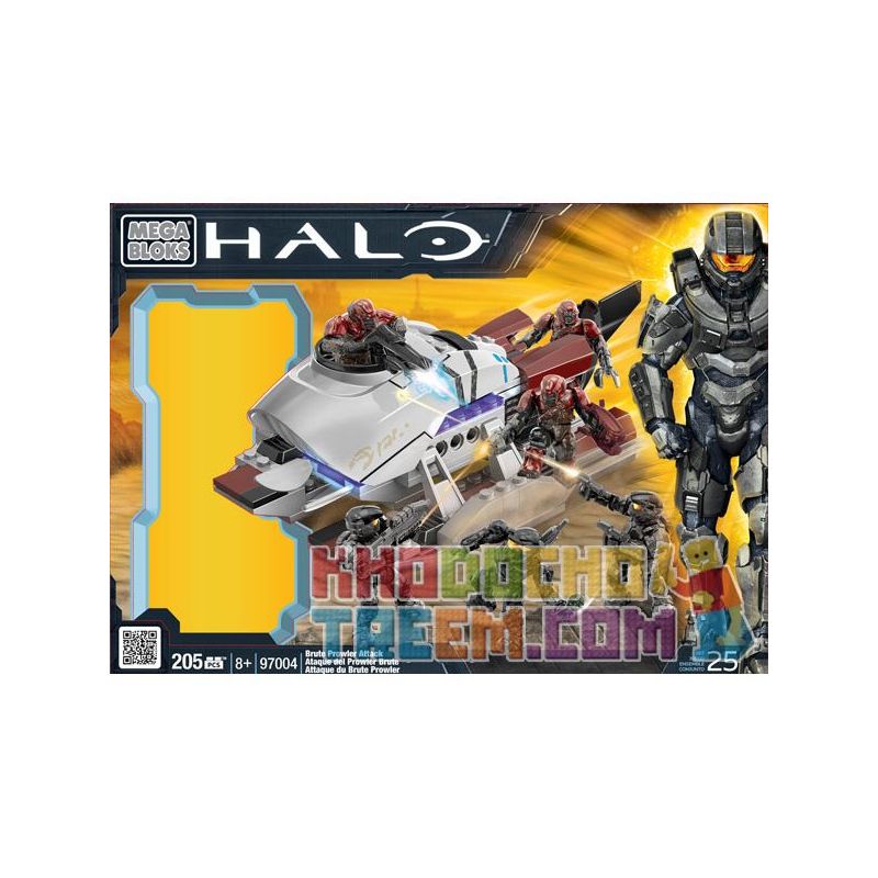 MEGA BLOKS 97004 non  PHIẾN GIẢI MA bộ đồ chơi xếp lắp ráp ghép mô hình Computer Games BRUTE PROWLER ATTACK Trò Chơi 205 khối