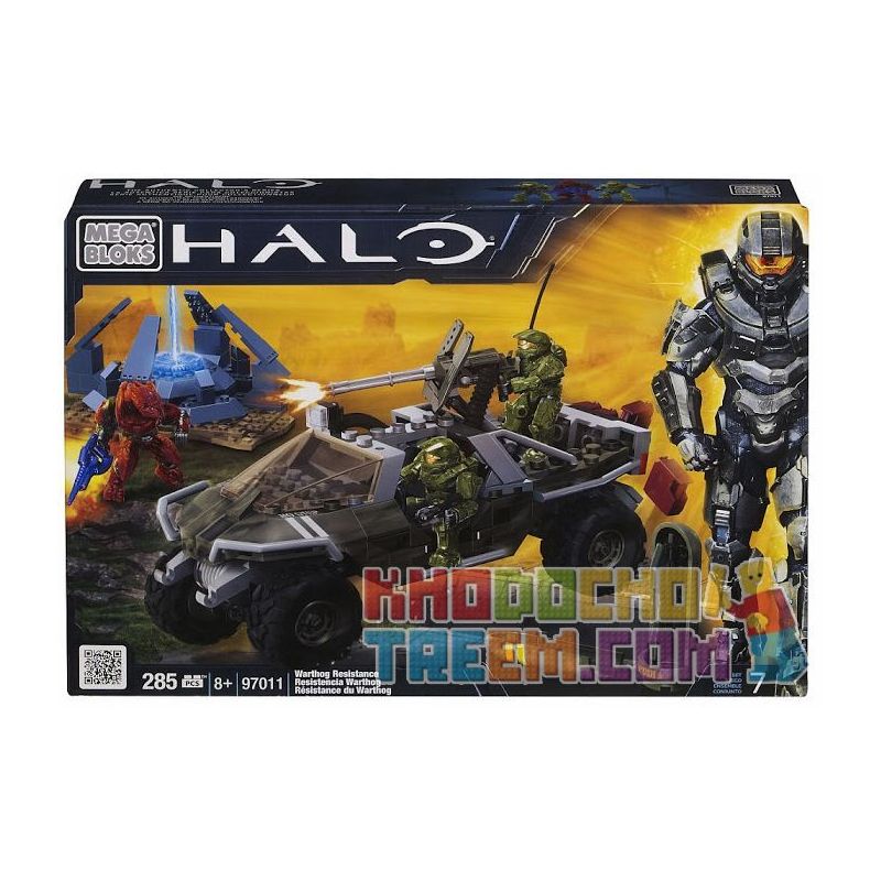MEGA BLOKS 97011 non  CHIẾN ĐẤU VỚI WARTHOG. bộ đồ chơi xếp lắp ráp ghép mô hình Computer Games WARTHOG RESISTANCE Trò Chơi 285 khối