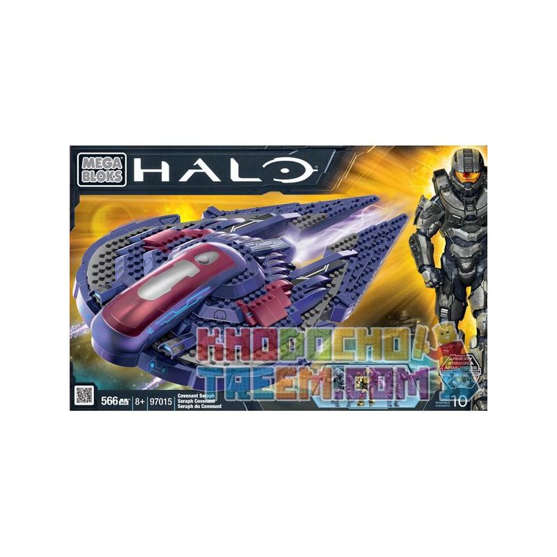 MEGA BLOKS 97015 non  THIÊN THẦN SIX-WINGS STAR LEAGUE bộ đồ chơi xếp lắp ráp ghép mô hình Computer Games COVENANT SERAPH Trò Chơi 566 khối