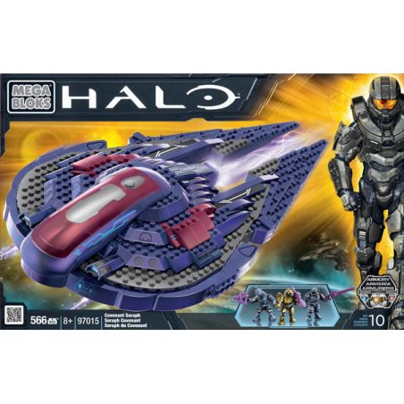 MEGA BLOKS 97015 non  THIÊN THẦN SIX-WINGS STAR LEAGUE bộ đồ chơi xếp lắp ráp ghép mô hình Computer Games COVENANT SERAPH Trò Chơi 566 khối