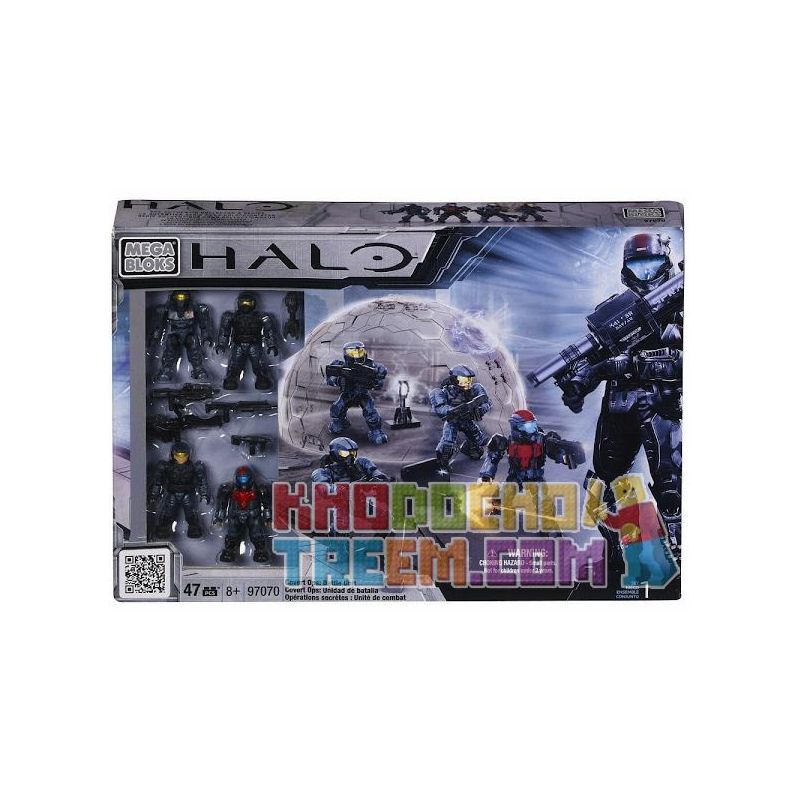 MEGA BLOKS 97070 non  ĐƠN VỊ CHIẾN ĐẤU TÀNG HÌNH bộ đồ chơi xếp lắp ráp ghép mô hình Computer Games COVERT OPS BATTLE UNIT Trò Chơi 47 khối