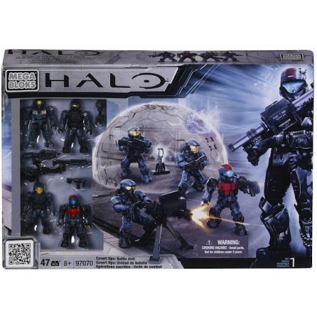 MEGA BLOKS 97070 non  ĐƠN VỊ CHIẾN ĐẤU TÀNG HÌNH bộ đồ chơi xếp lắp ráp ghép mô hình Computer Games COVERT OPS BATTLE UNIT Trò Chơi 47 khối