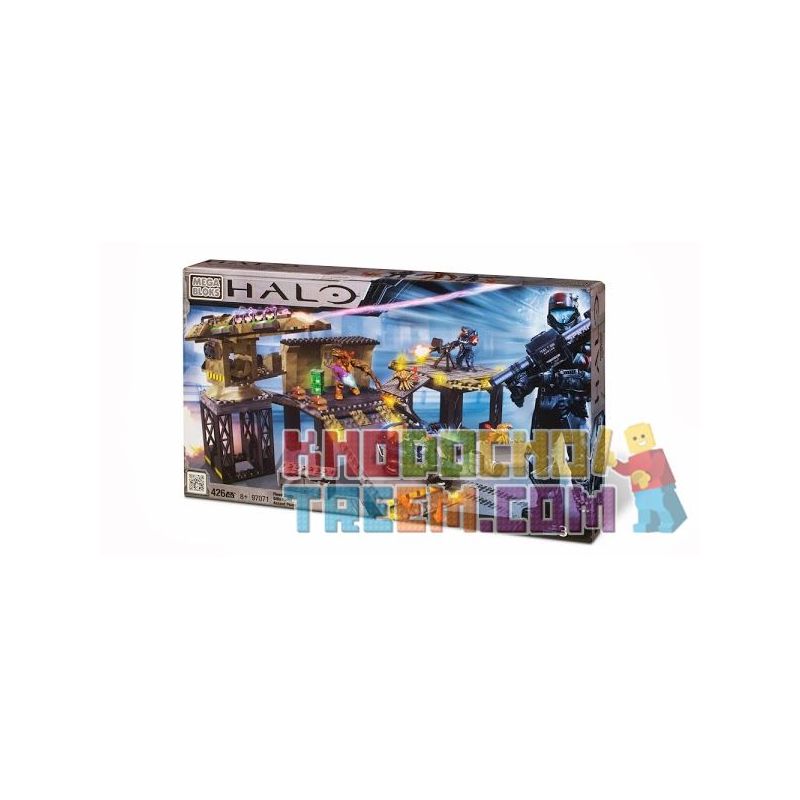 MEGA BLOKS 97071 non  BAO VÂY LŨ LỤT bộ đồ chơi xếp lắp ráp ghép mô hình Computer Games FLOOD SIEGE Trò Chơi 426 khối