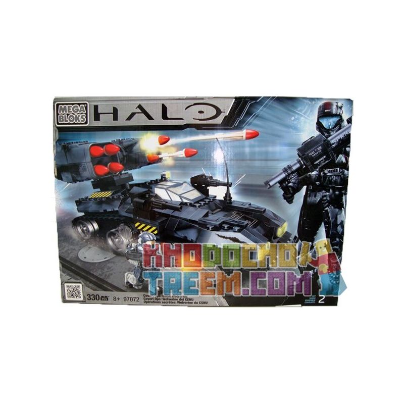 MEGA BLOKS 97072 non  WOLVERINE UNSC NGẦM bộ đồ chơi xếp lắp ráp ghép mô hình Computer Games COVERT OPS UNSC WOLVERINE Trò Chơi 330 khối