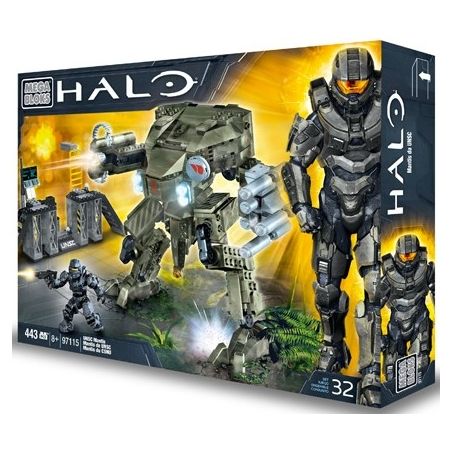 MEGA BLOKS 97115 non  BỌ NGỰA UNSC bộ đồ chơi xếp lắp ráp ghép mô hình Computer Games UNSC MANTIS Trò Chơi 443 khối