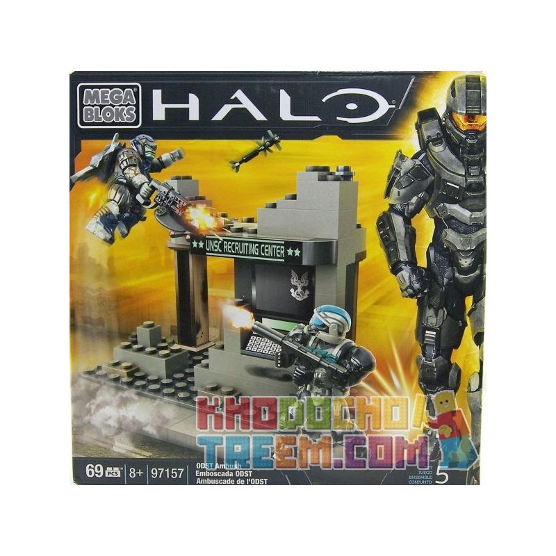 MEGA BLOKS 97157 non  PHỤC KÍCH ODST bộ đồ chơi xếp lắp ráp ghép mô hình Computer Games ODST AMBUSH Trò Chơi 69 khối