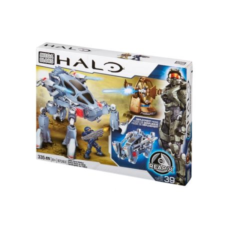 MEGA BLOKS 97263 non  MÁY ĐI BỘ BỐN CHÂN bộ đồ chơi xếp lắp ráp ghép mô hình Computer Games HALO UNSC QUAD WALKER Trò Chơi 335 khối