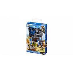 MEGA BLOKS 97284 non  TÚI ODST LOẠT MÀU XANH bộ đồ chơi xếp lắp ráp ghép mô hình Computer Games BLUE SERIES ODST PACK Trò Chơi 25 khối