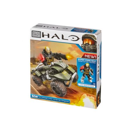 MEGA BLOKS DBB00 97339 non  UNSC MÈO ĐỊA HÌNH bộ đồ chơi xếp lắp ráp ghép mô hình Computer Games UNSC ALL-TERRAIN MONGOOSE Trò Chơi 82 khối