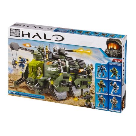 MEGA BLOKS 97381 non  XE CHIẾN BINH COLOSSUS CỦA UNSC bộ đồ chơi xếp lắp ráp ghép mô hình Computer Games UNSC ELEPHANT TROOP CARRIER Trò Chơi 1311 khối