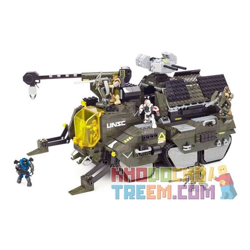 MEGA BLOKS 97381 non  XE CHIẾN BINH COLOSSUS CỦA UNSC bộ đồ chơi xếp lắp ráp ghép mô hình Computer Games UNSC ELEPHANT TROOP CARRIER Trò Chơi 1311 khối