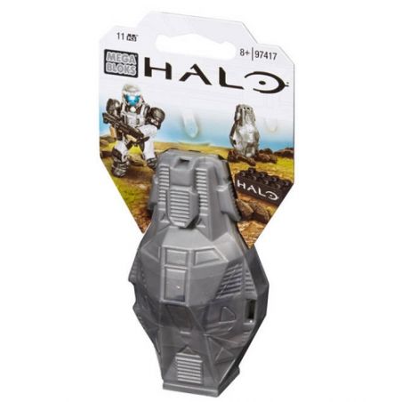 MEGA BLOKS 97417 non  CABIN AIRDROP ODST BẠC KIM LOẠI bộ đồ chơi xếp lắp ráp ghép mô hình Computer Games METALLIC SILVER ODST DROP POD Trò Chơi 11 khối
