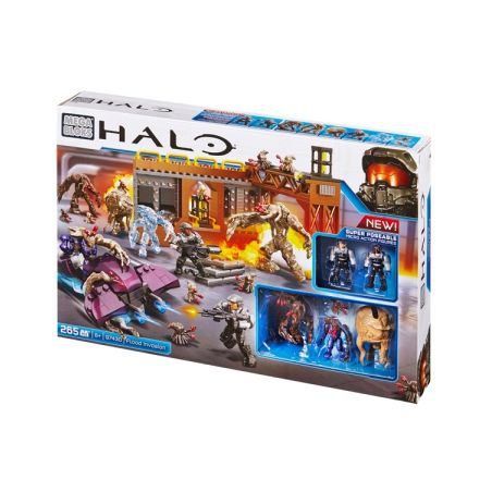 MEGA BLOKS 97430 non  CUỘC XÂM LƯỢC CỦA LŨ LỤT bộ đồ chơi xếp lắp ráp ghép mô hình Computer Games FLOOD INVASION Trò Chơi 265 khối