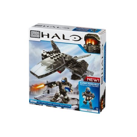 MEGA BLOKS 97451 CYY43 non  MÁY BAY KHÔNG NGƯỜI LÁI TRINH SÁT UNSC bộ đồ chơi xếp lắp ráp ghép mô hình Computer Games UNSC WOMBAT RECON DRONE Trò Chơi 89 khối