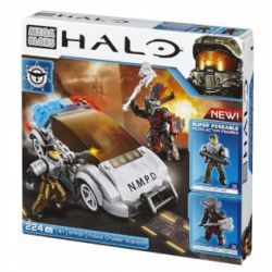 MEGA BLOKS 97452 non  CẢNH SÁT TUẦN DƯƠNG CHỜ ĐỢI bộ đồ chơi xếp lắp ráp ghép mô hình Computer Games POLICE CRUISER STANDOFF Trò Chơi 224 khối