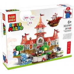 LQS 67601 non  LÂU ĐÀI CÔNG CHÚA PEACH bộ đồ chơi xếp lắp ráp ghép mô hình Mario SUPER MARIO Thợ Sửa Ống Nước 2614 khối