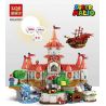 LQS 67601 non  LÂU ĐÀI CÔNG CHÚA PEACH bộ đồ chơi xếp lắp ráp ghép mô hình Mario SUPER MARIO Thợ Sửa Ống Nước 2614 khối