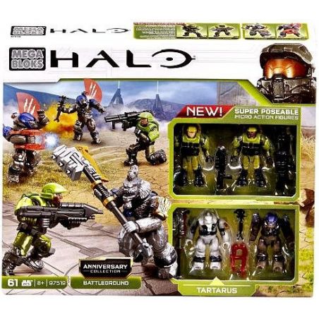 MEGA BLOKS 97519 non  BỘ SƯU TẬP KỶ NIỆM CHIẾN TRƯỜNG bộ đồ chơi xếp lắp ráp ghép mô hình Computer Games ANNIVERSARY COLLECTION BATTLEGROUND Trò Chơi 61 khối