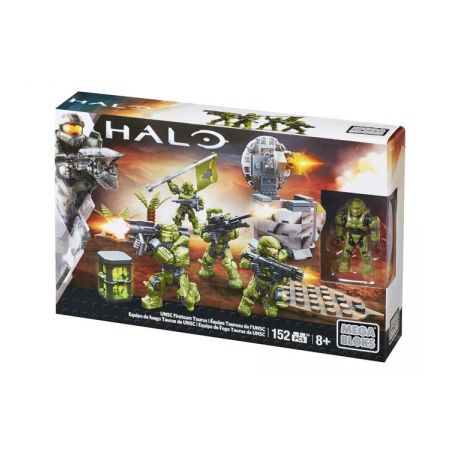 MEGA BLOKS CNG63 non  ĐỘI CỨU HỎA KIM NGƯU CỦA UNSC bộ đồ chơi xếp lắp ráp ghép mô hình Computer Games UNSC FIRETEAM TAURUS Trò Chơi 152 khối