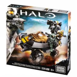 MEGA BLOKS CNG66 non  UNSC TẤN CÔNG GAUSSIAN WARTHOG bộ đồ chơi xếp lắp ráp ghép mô hình Computer Games UNSC ATTACK GAUSSHOG Trò Chơi 229 khối